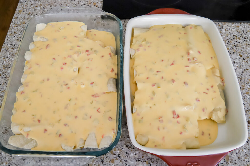 Beef Enchiladas with Cheesy Cream Sauce