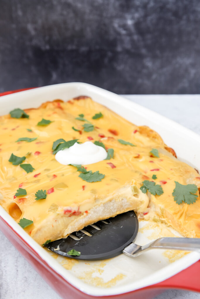 Beef Enchiladas with Cheese Sauce