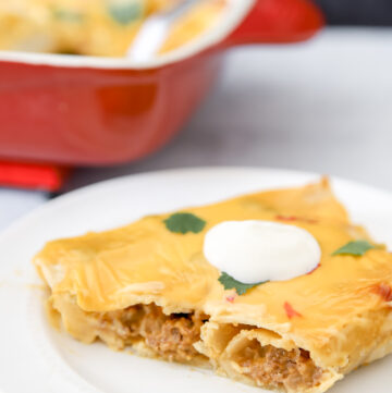 Beef Enchiladas with Cheese Sauce