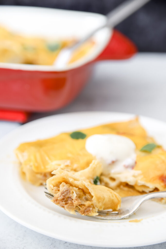 Beef Enchiladas with Cheese Sauce