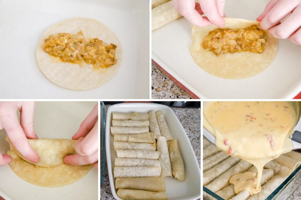 Step-by-step How to Make Cheese and Beef Enchiladas