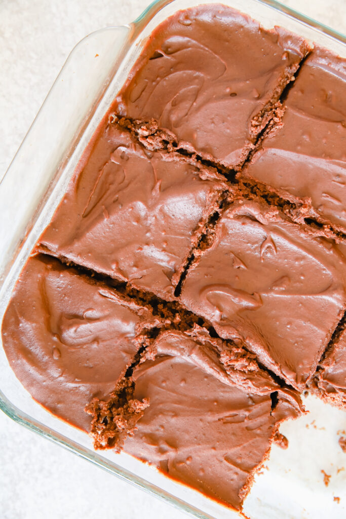 Homemade Fudge Brownies with Frosting