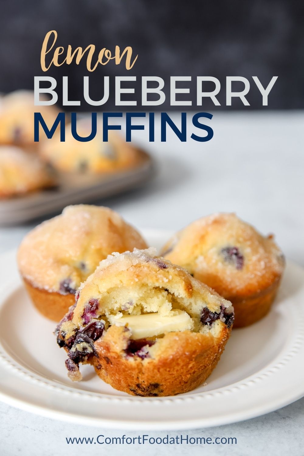 The BESt Lemon Blueberry Muffins