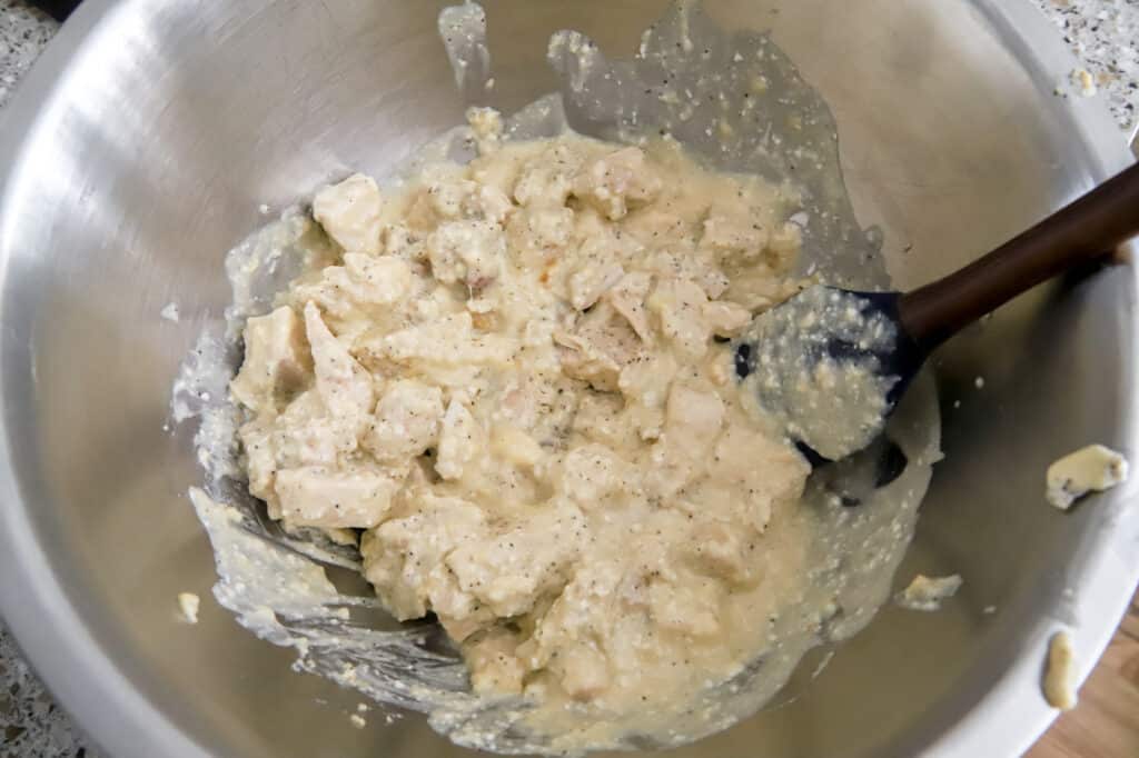 chicken and cream sauce for chicken pot pie.