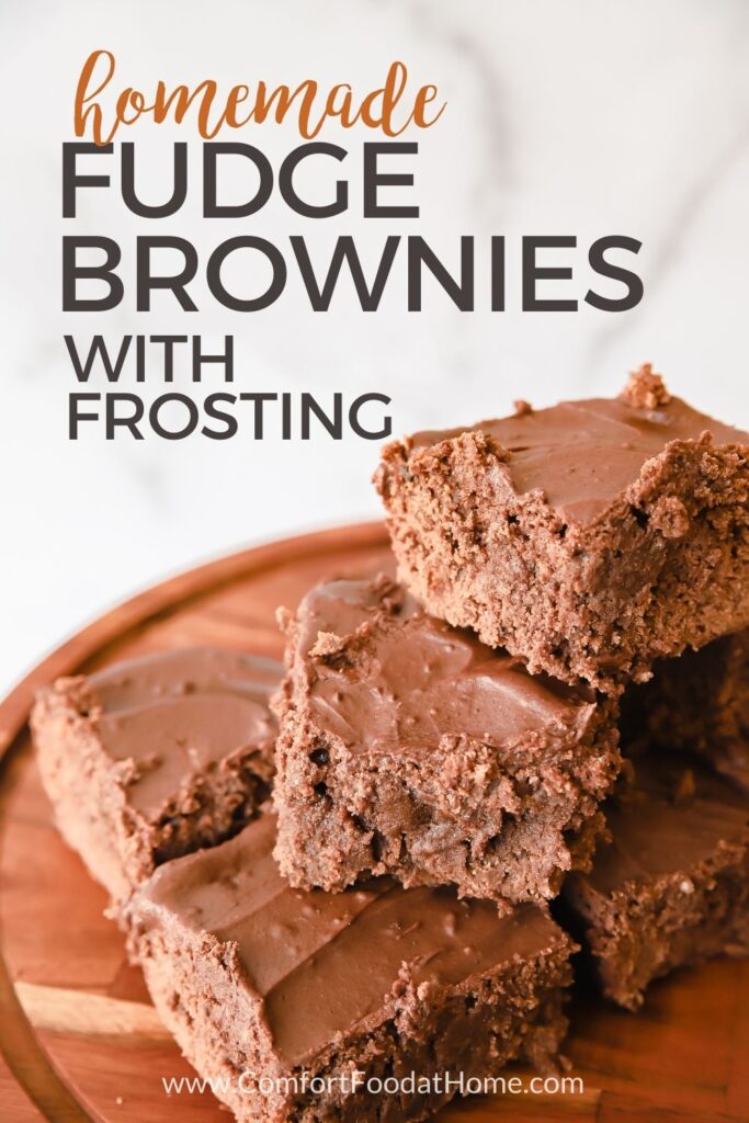 Homemade Fudge Brownies with Frosting
