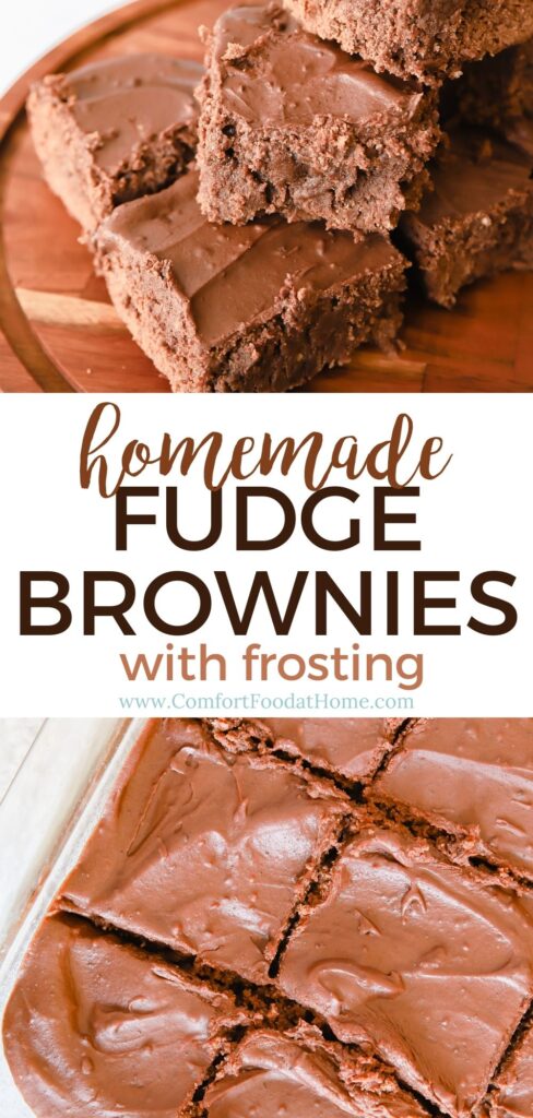 Homemade Fudge Brownies with Frosting
