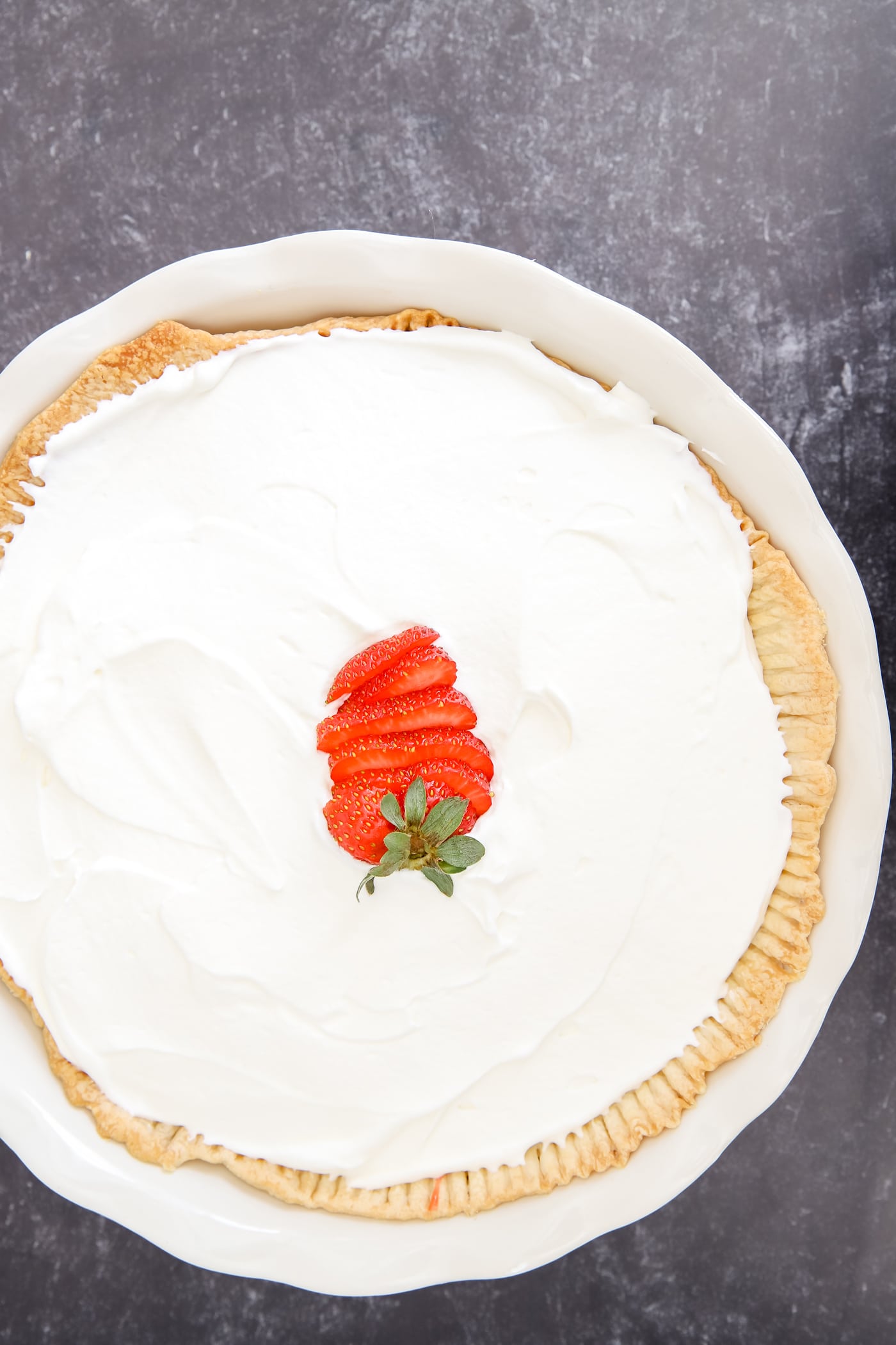 Strawberry Pie with Cream Cheese Layer