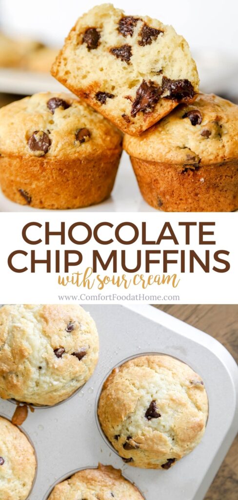 Chocolate Chip Muffins with Sour Cream
