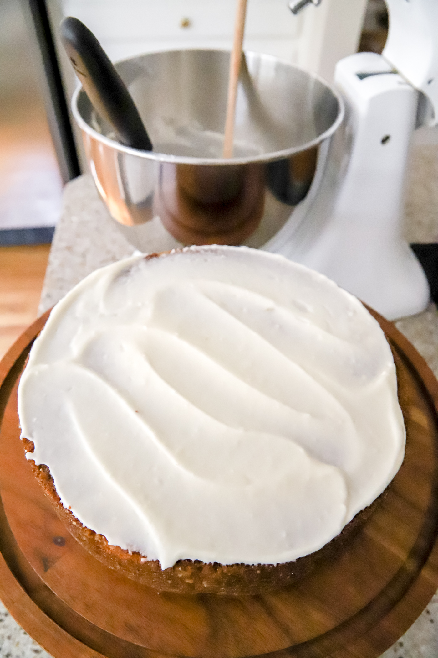 Cream Cheese Frosting on Carrot Cake