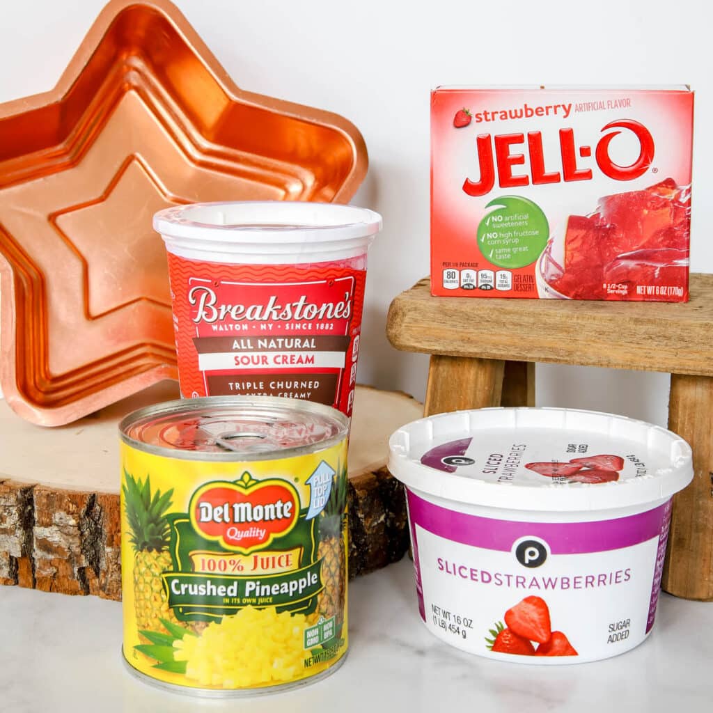 Strawberry Sunshine Jello Salad - The Seasoned Mom