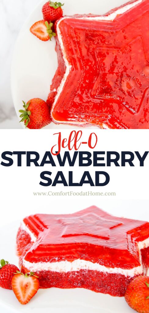 Jell-O Strawberry Salad with a mold