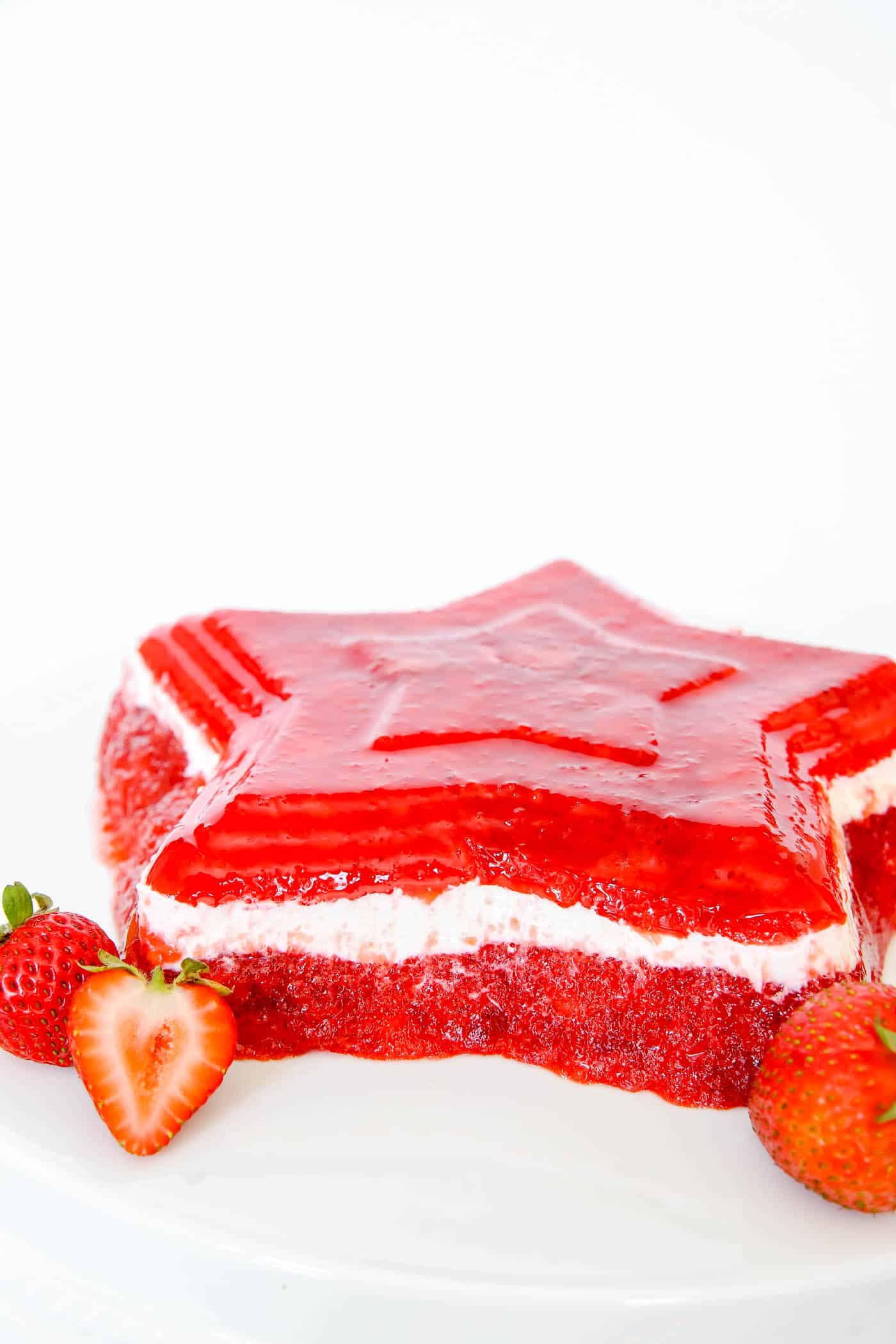 Strawberries and Jello in a Tupperware mold #jello #tupperware 