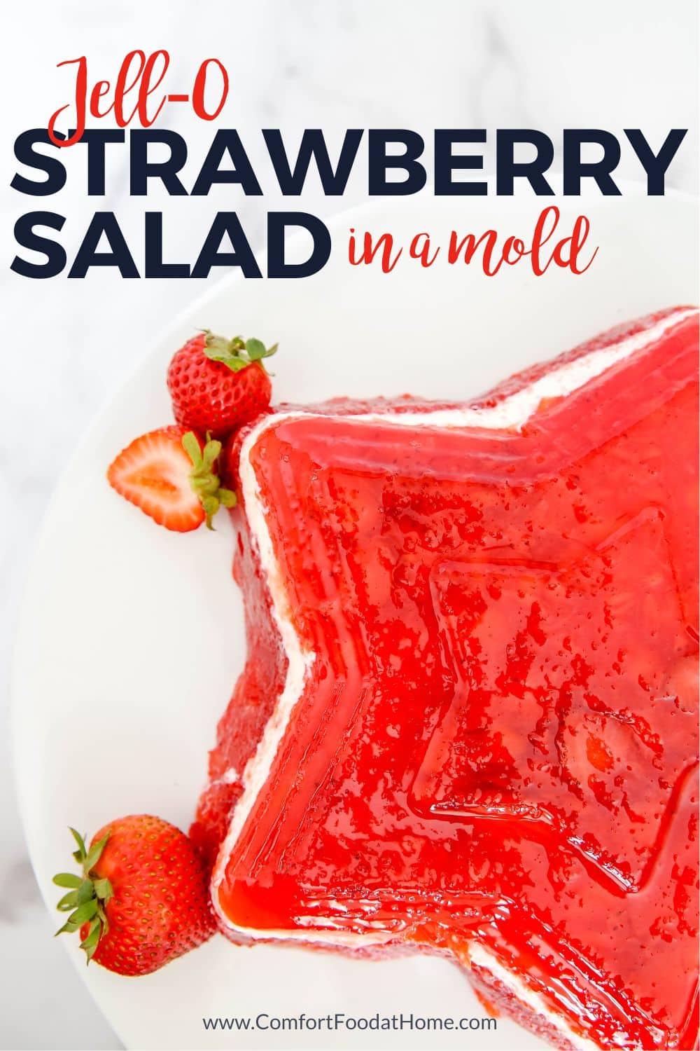 Strawberry Jello Mold (With Cream Cheese) - Amira's Pantry