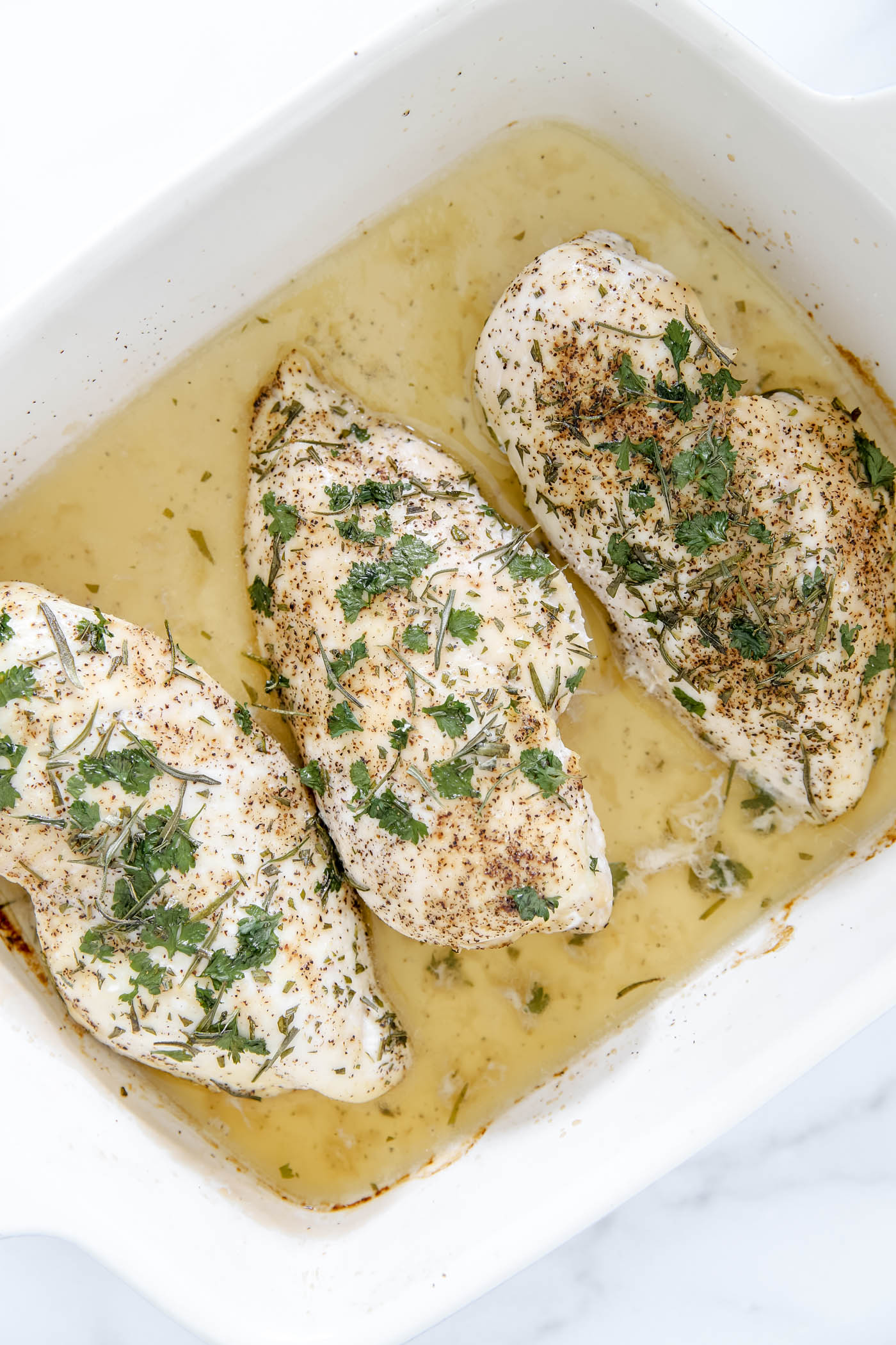 baked chicken breast with rosemary and parsley