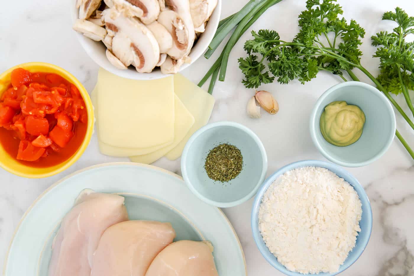 Ingredients for Stuffed Italian Chicken Roll-Ups