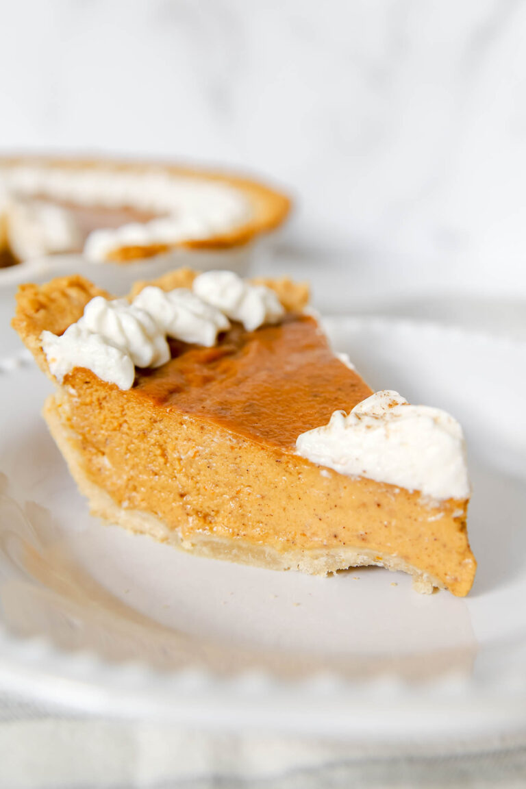 Classic Pumpkin Pie From Scratch With Whipped Cream