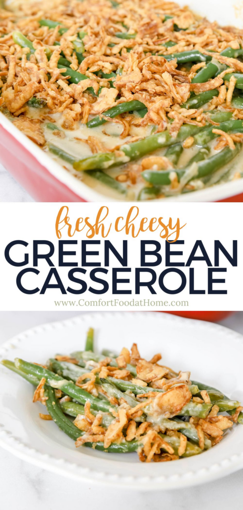 green bean casserole with fresh green beans
