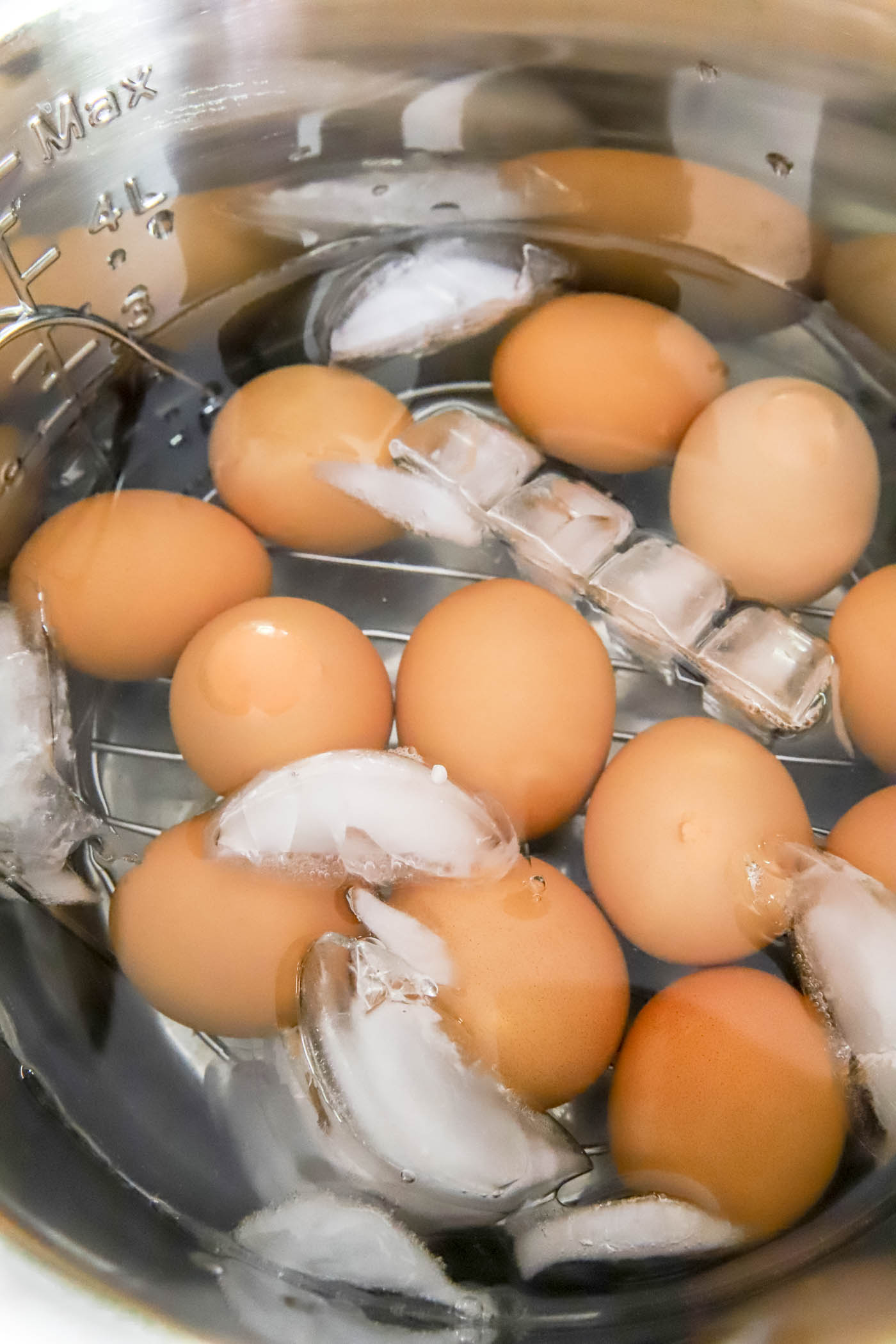 instant pot boiled eggs in ice bath