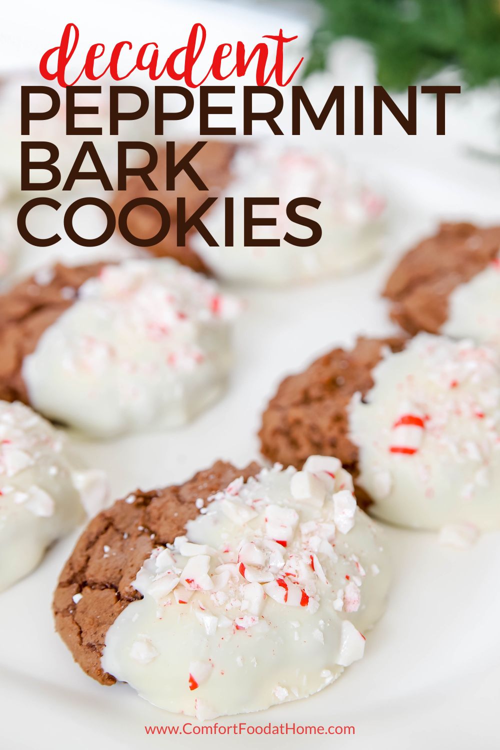 decadent peppermint bark cookie recipe