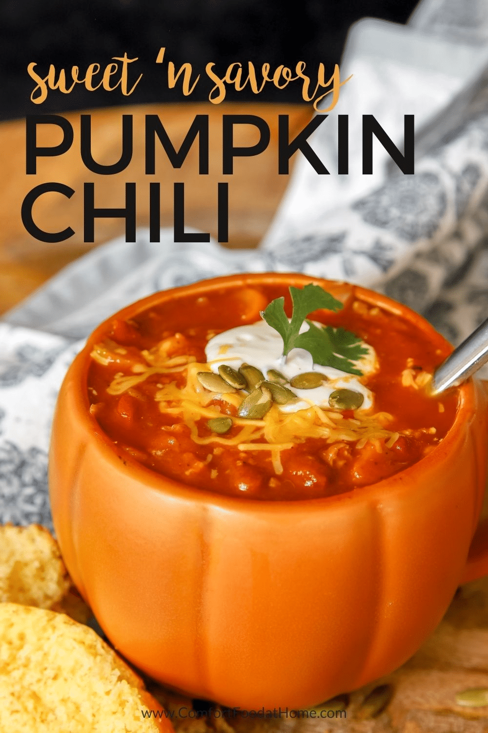 sweet and savory pumpkin chili