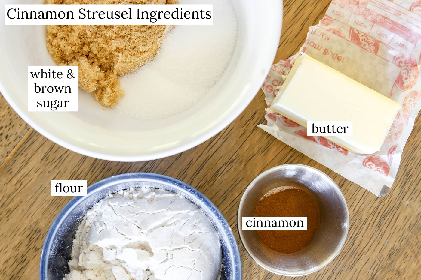 Cinnamon Streusel Ingredients in Pumpkin Bread