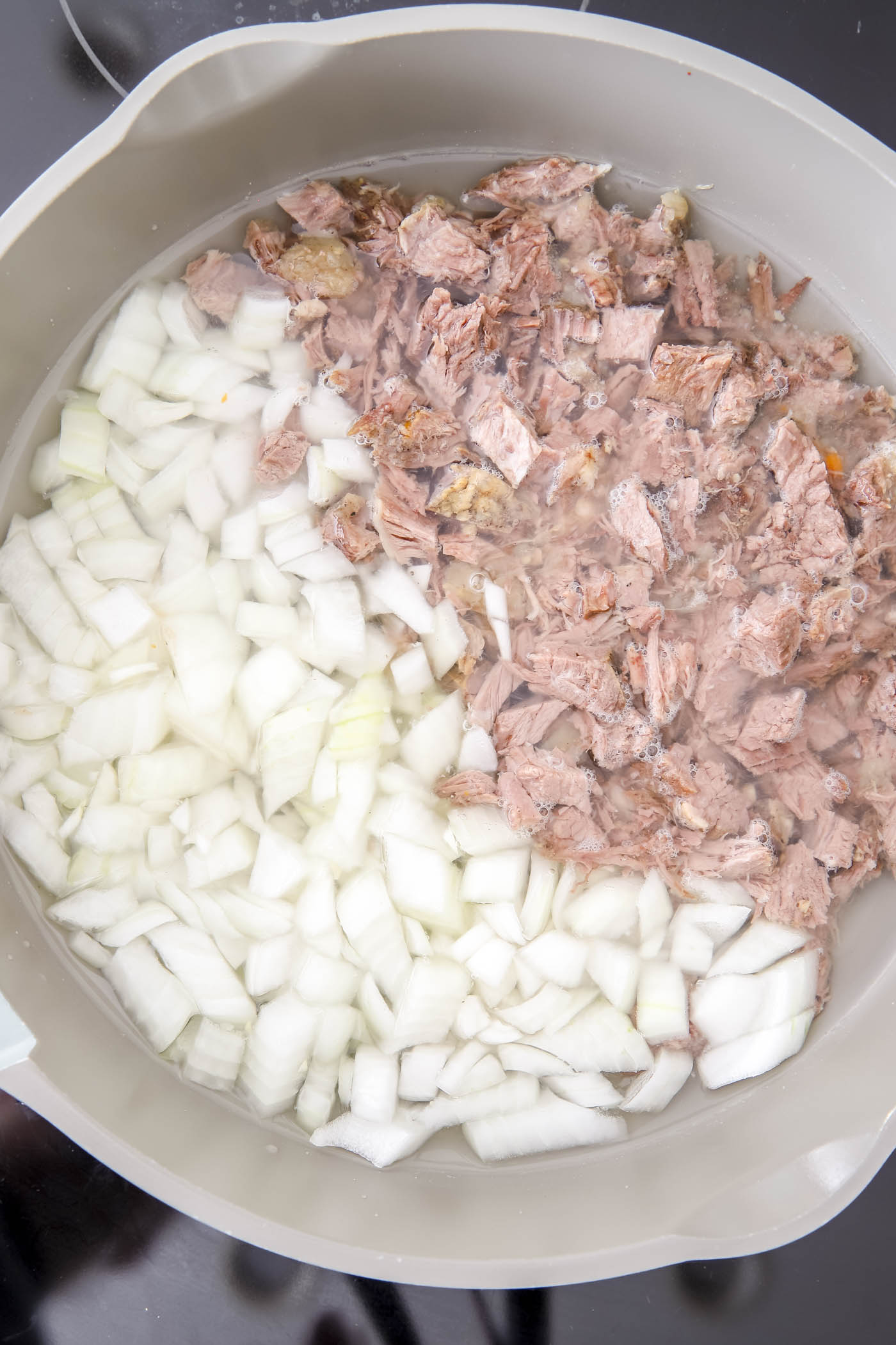Pot Roast bites and chopped onions