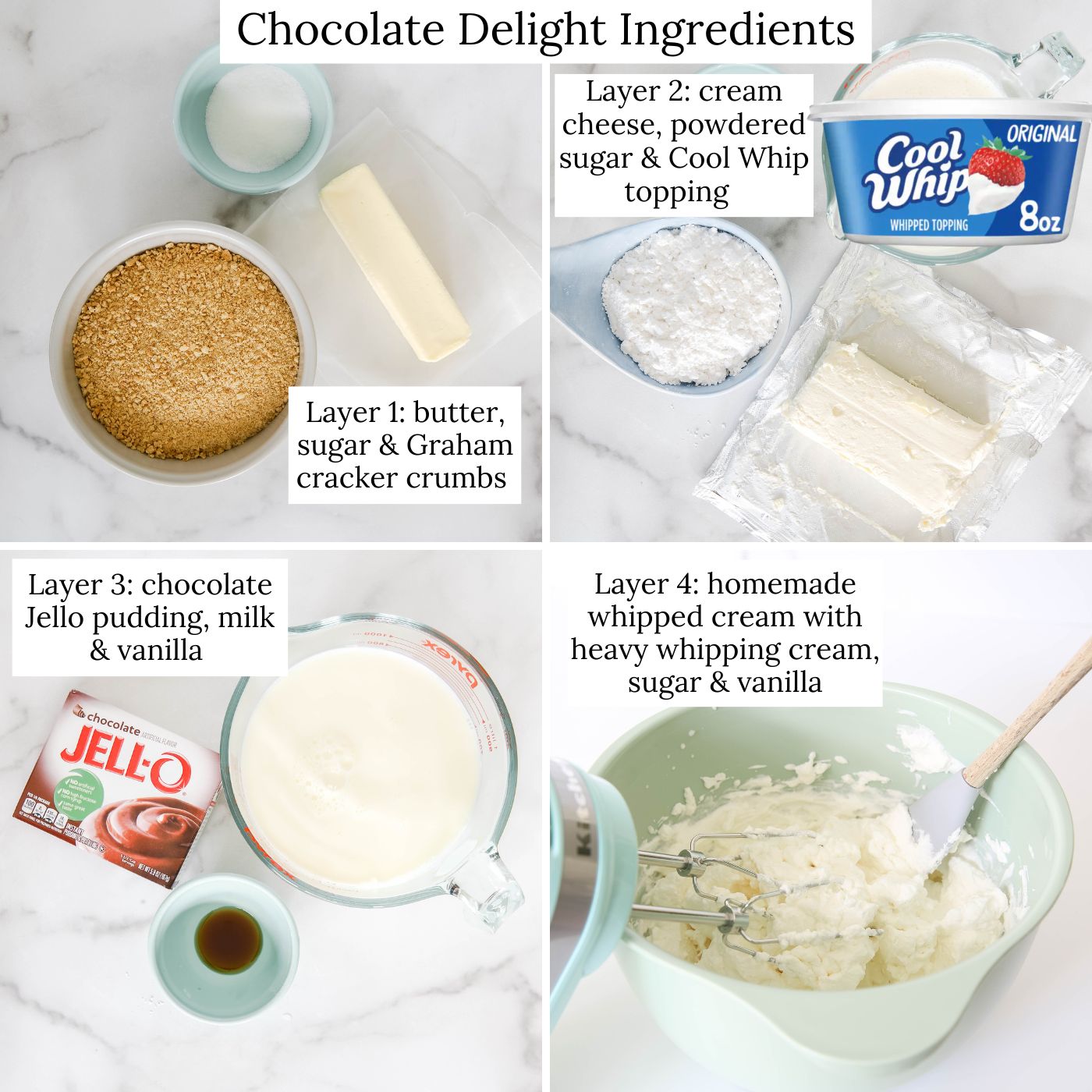 chocolate delight recipe ingredients