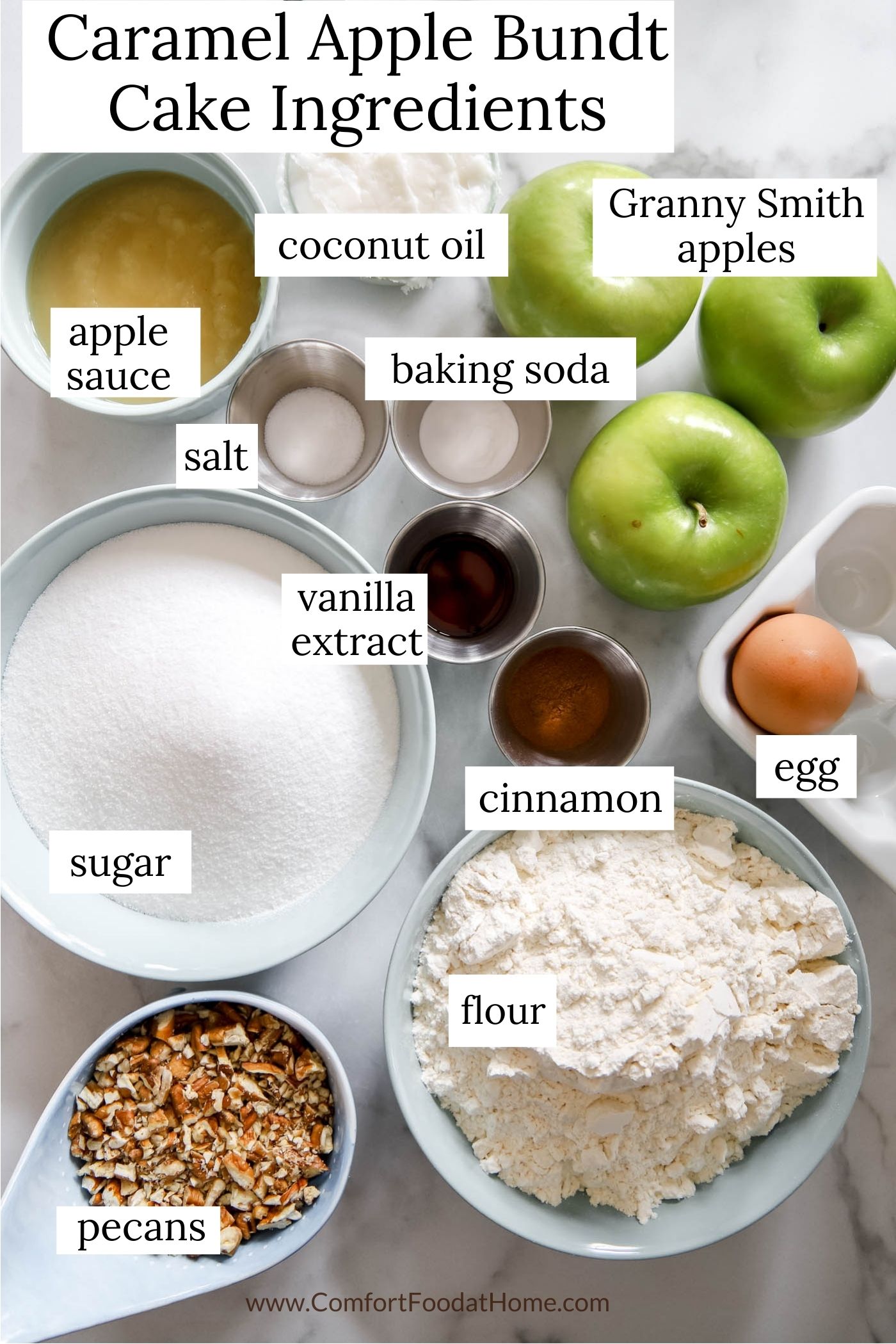 caramel apple bundt cake ingredients