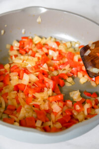 saute vegetables for king ranch chicken