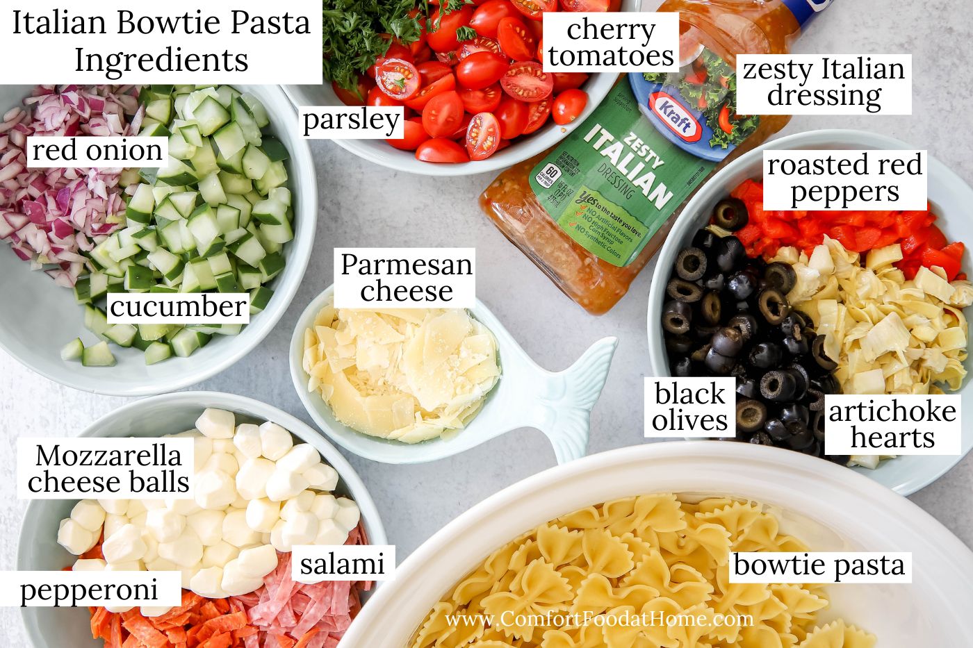 Italian bowtie pasta salad ingredients