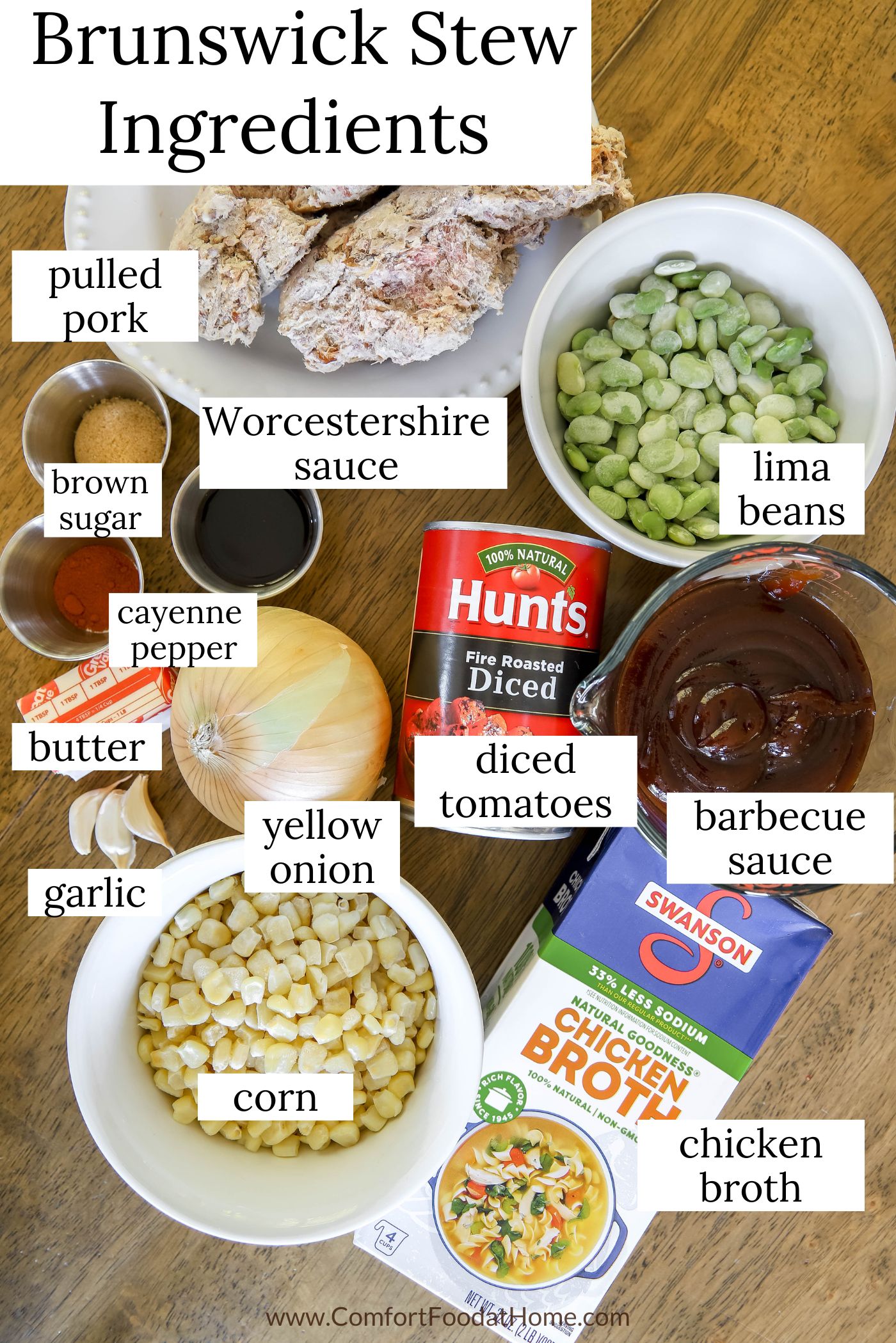 Brunswick Stew ingredients