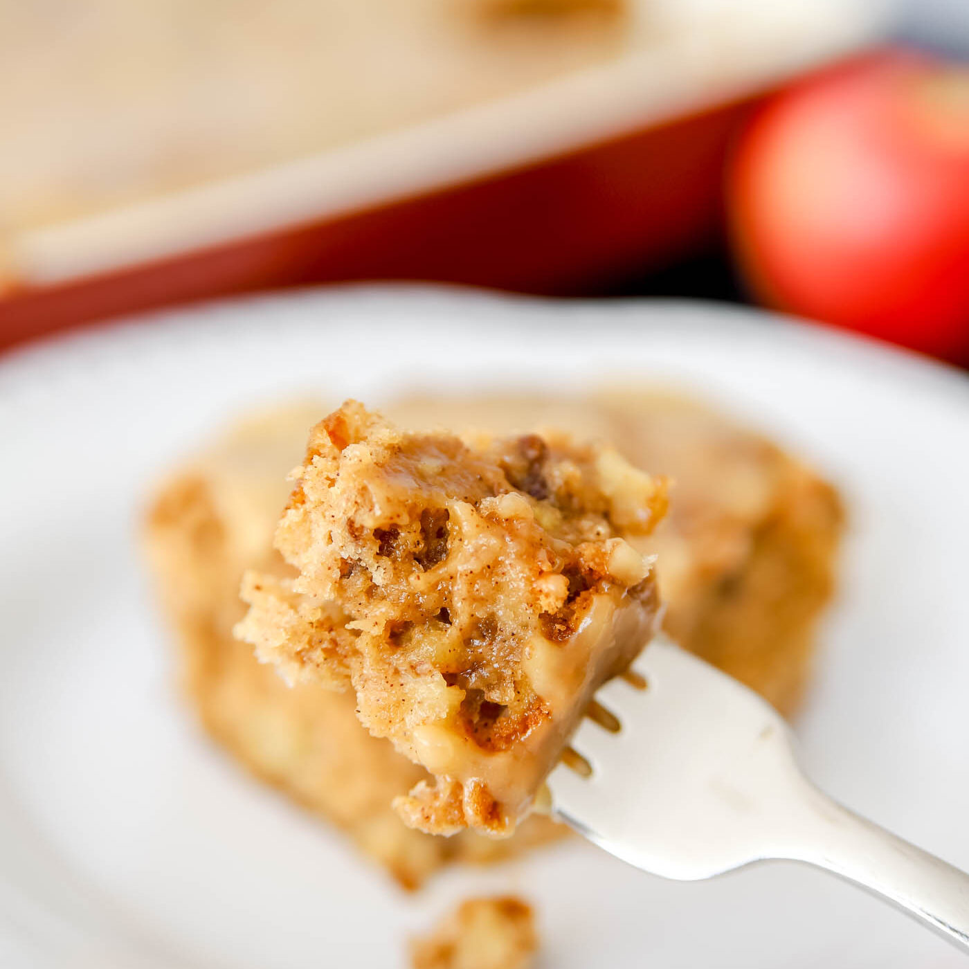 apple cake with maple icing