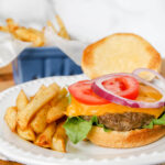 burgers on the stove