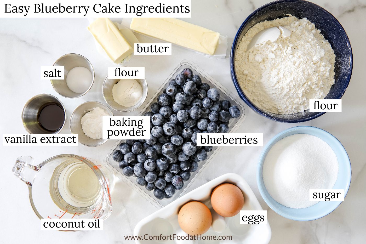 easy blueberry cake ingredients
