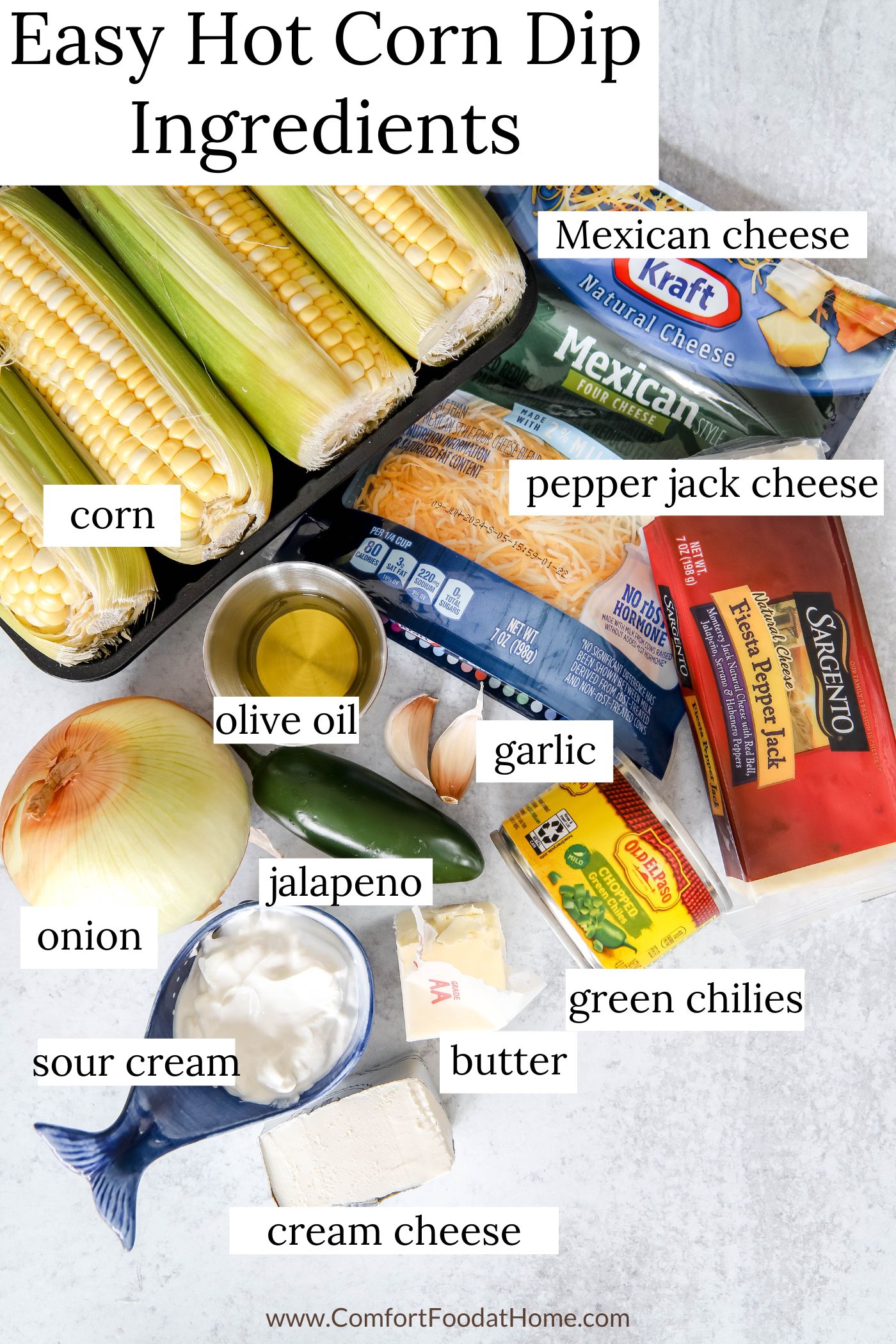 Easy Hot Corn Dip Ingredients