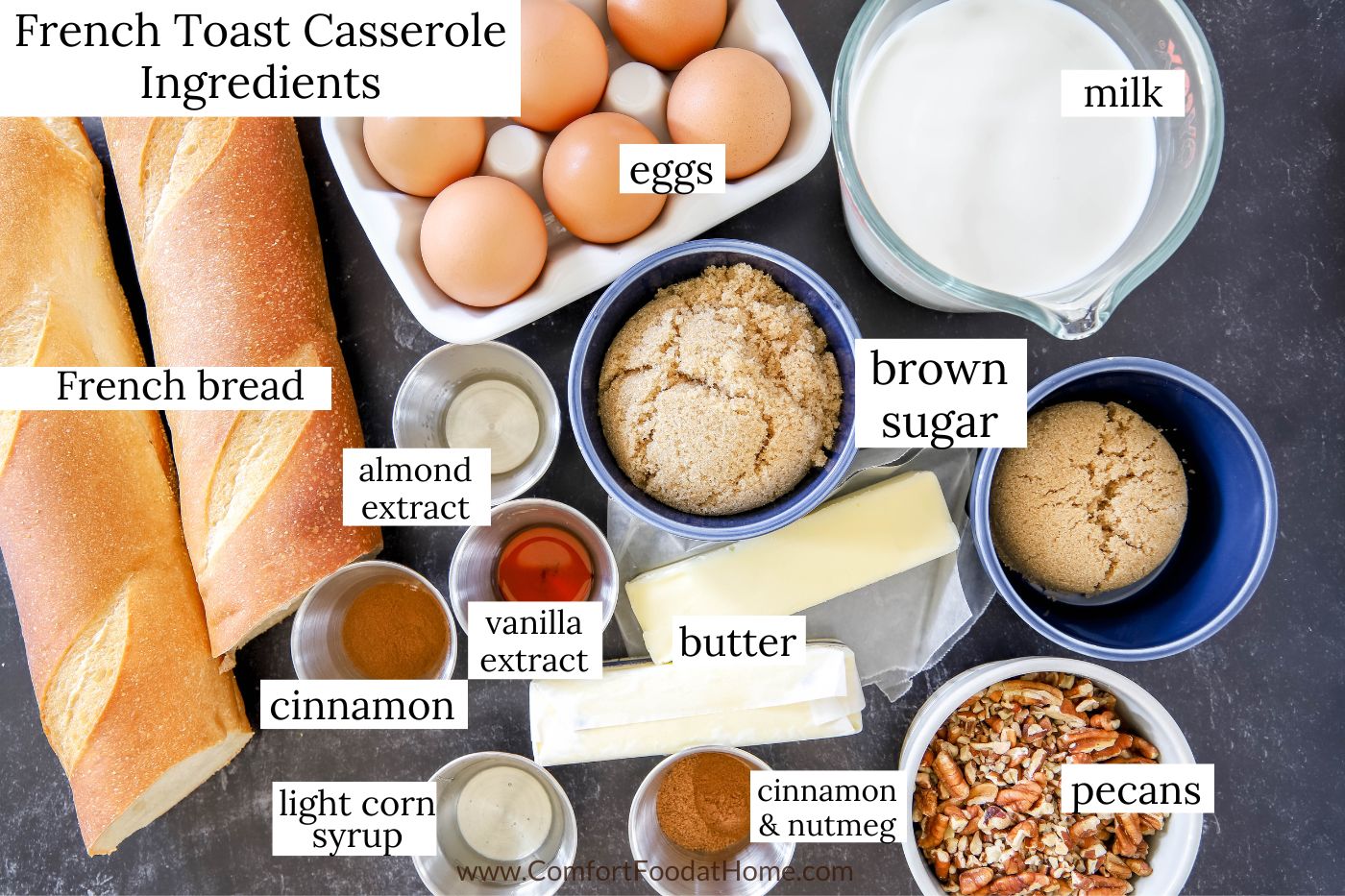 overnight French toast casserole ingredients