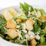 caesar salad with homemade dressing