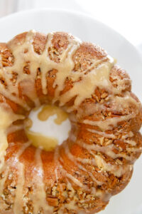 coconut rum cake with glaze