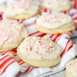 Peppermint sugar cookies with peppermint frosting