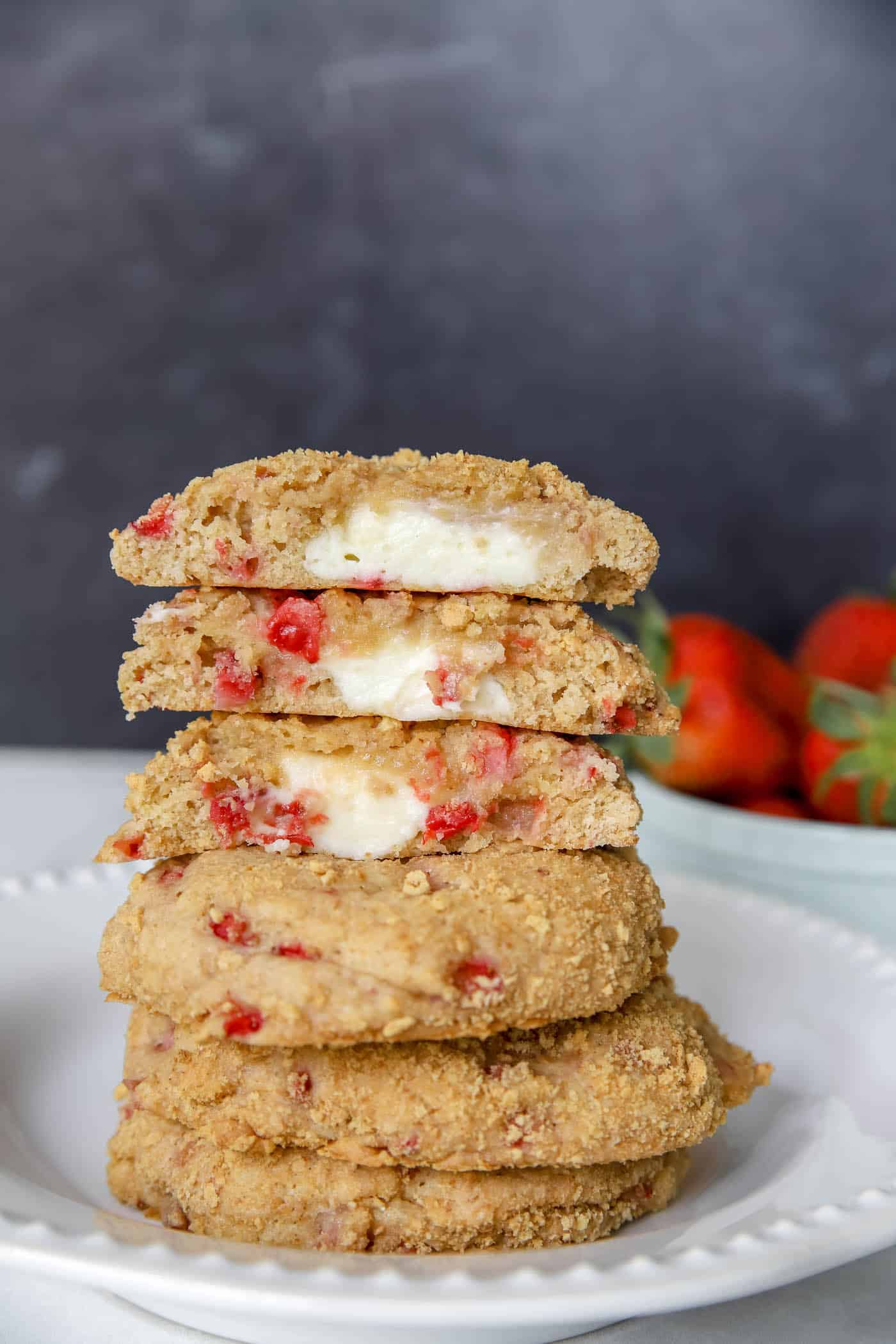 strawberry cheesecake cookies