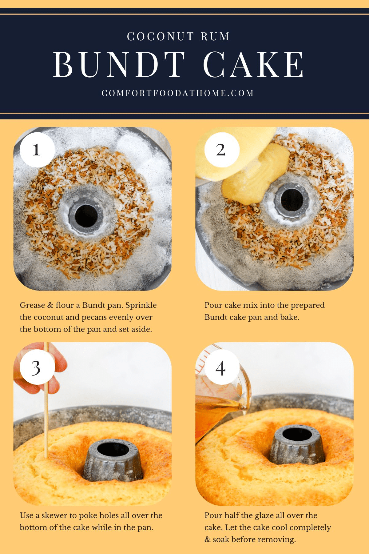coocnut rum bundt cake recipe process 