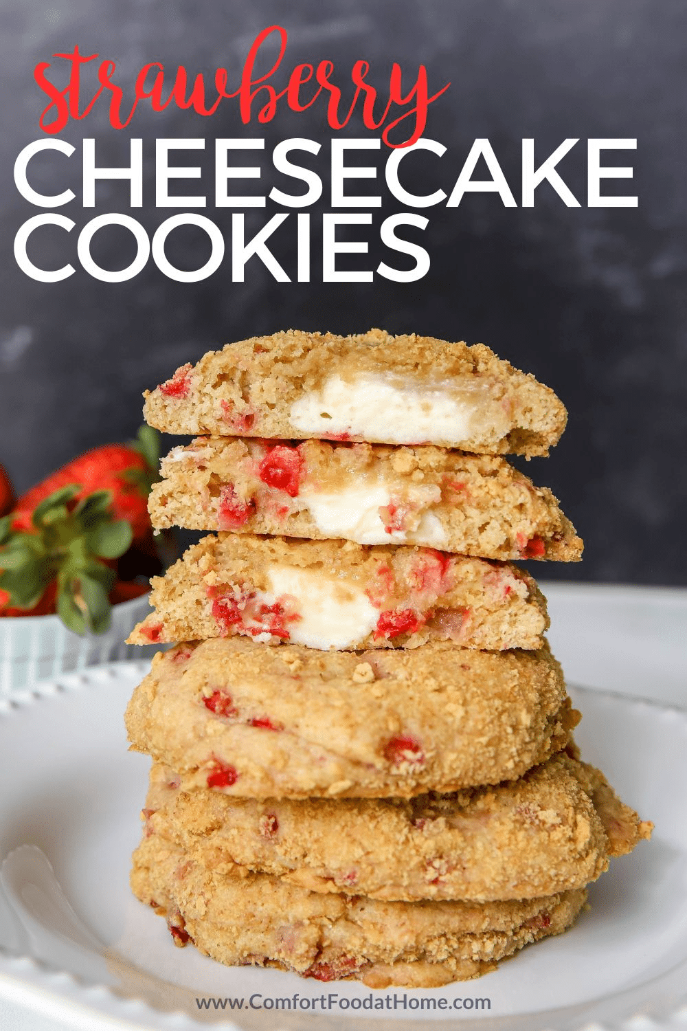 strawberry cheesecake cookies