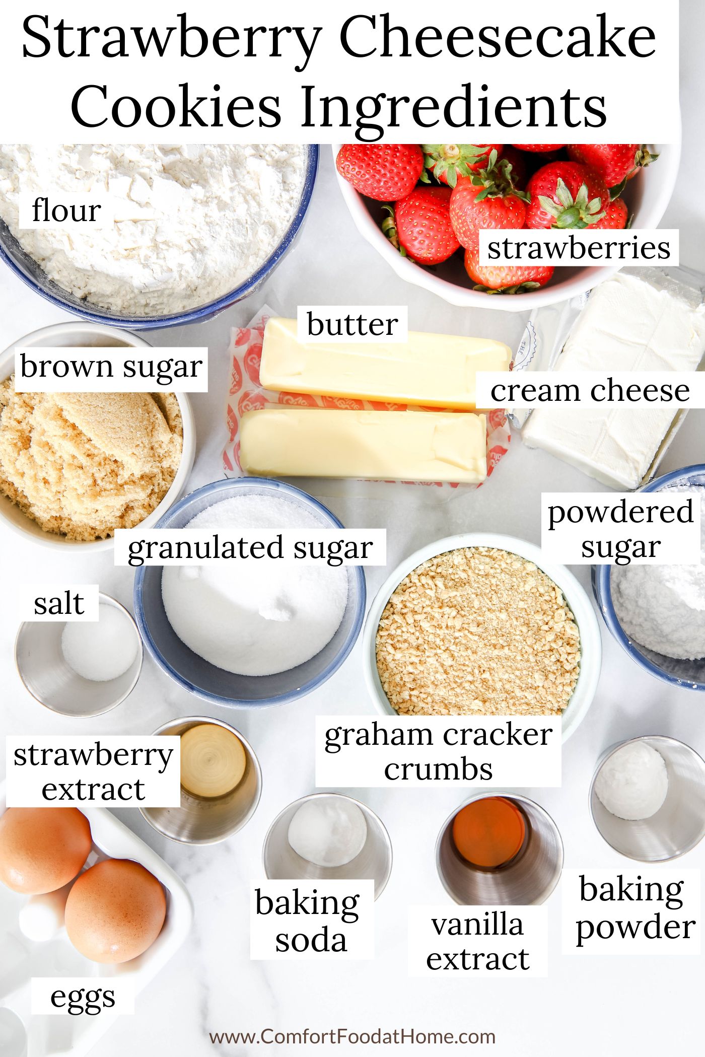 Strawberry cheesecake cookie ingredients