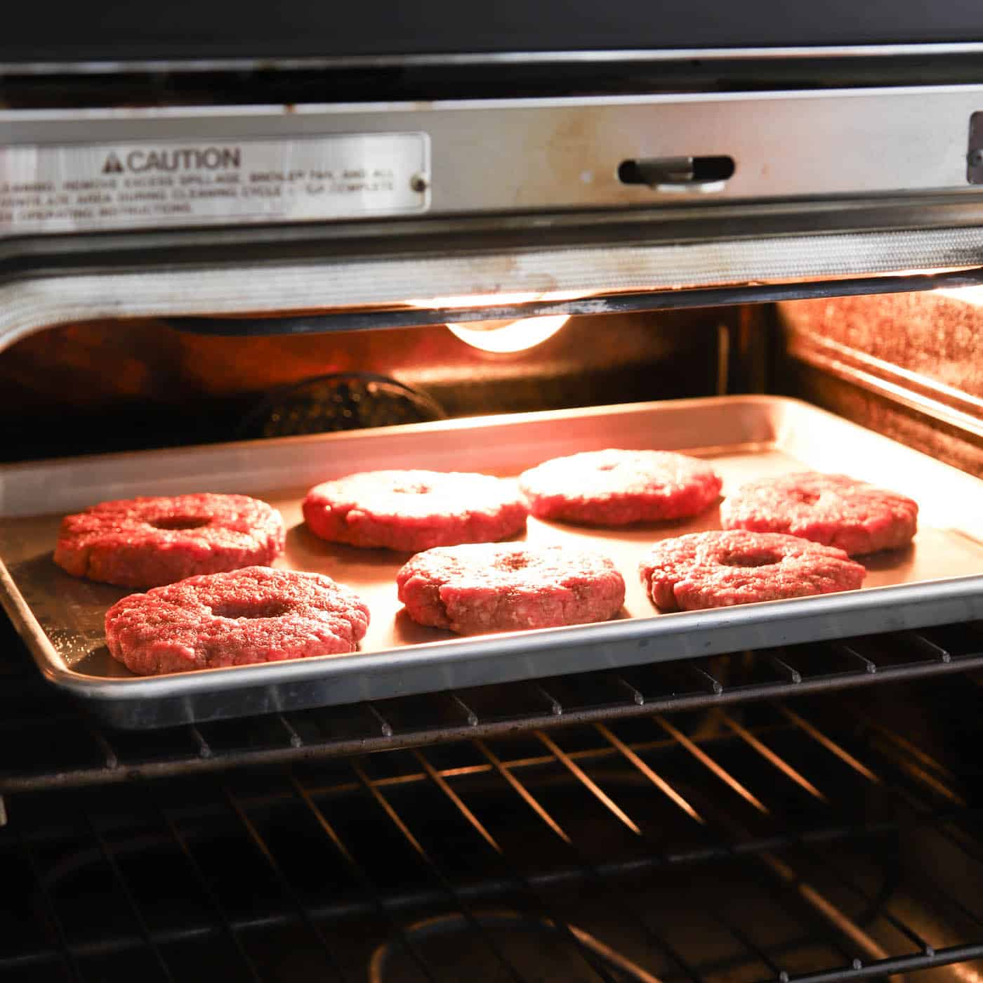 burgers in the oven