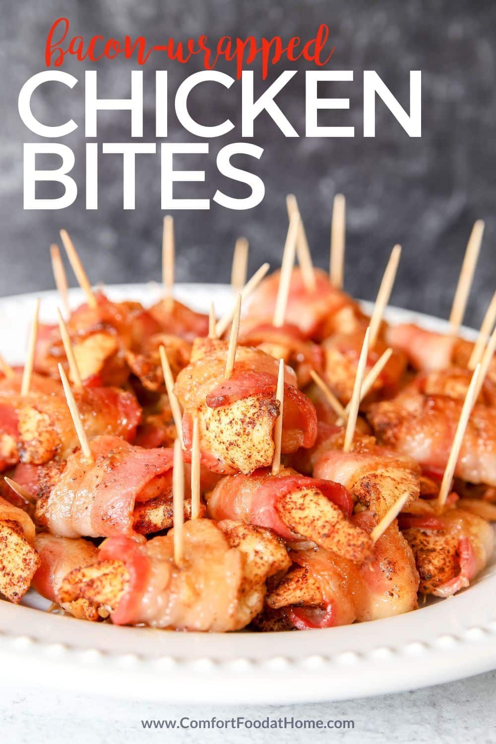 bacon-wrapped chicken bite appetizers