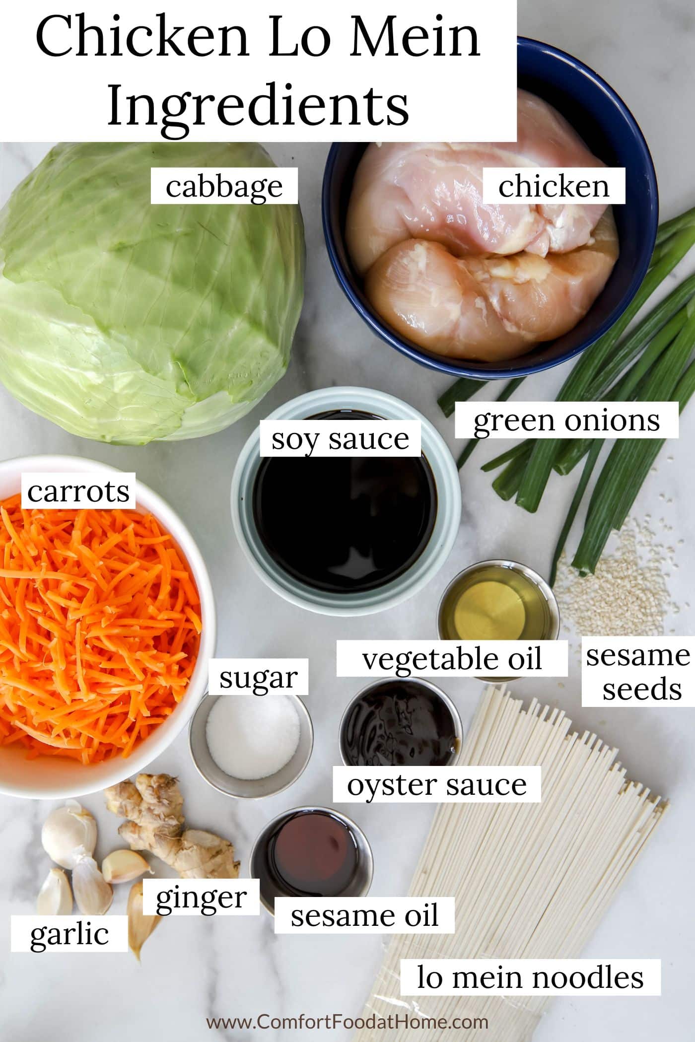 chicken lo mein ingredients