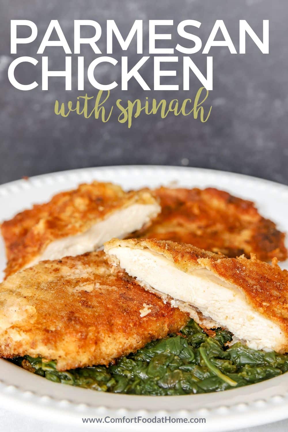 Parmesan-Crusted Chicken with Spinach