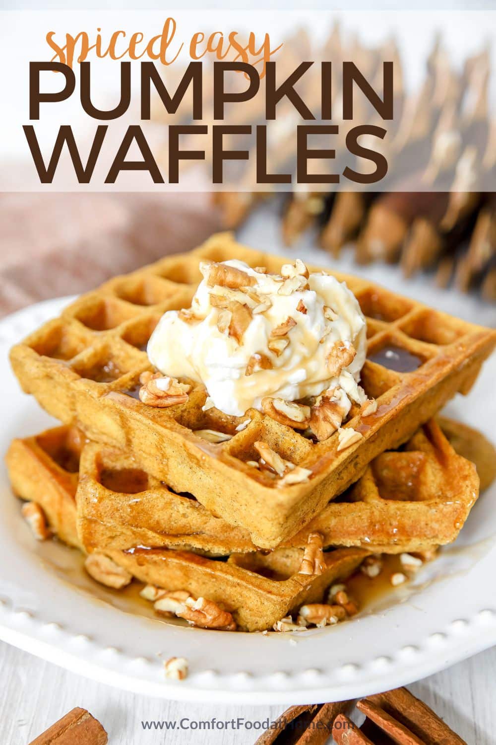 spiced pumpkin waffles