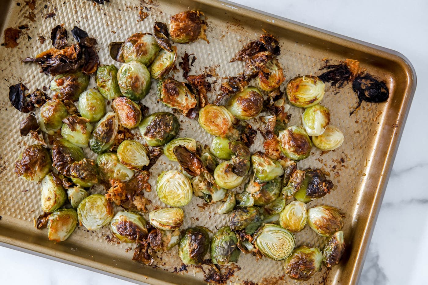 garlic parmesan Brussels sprouts