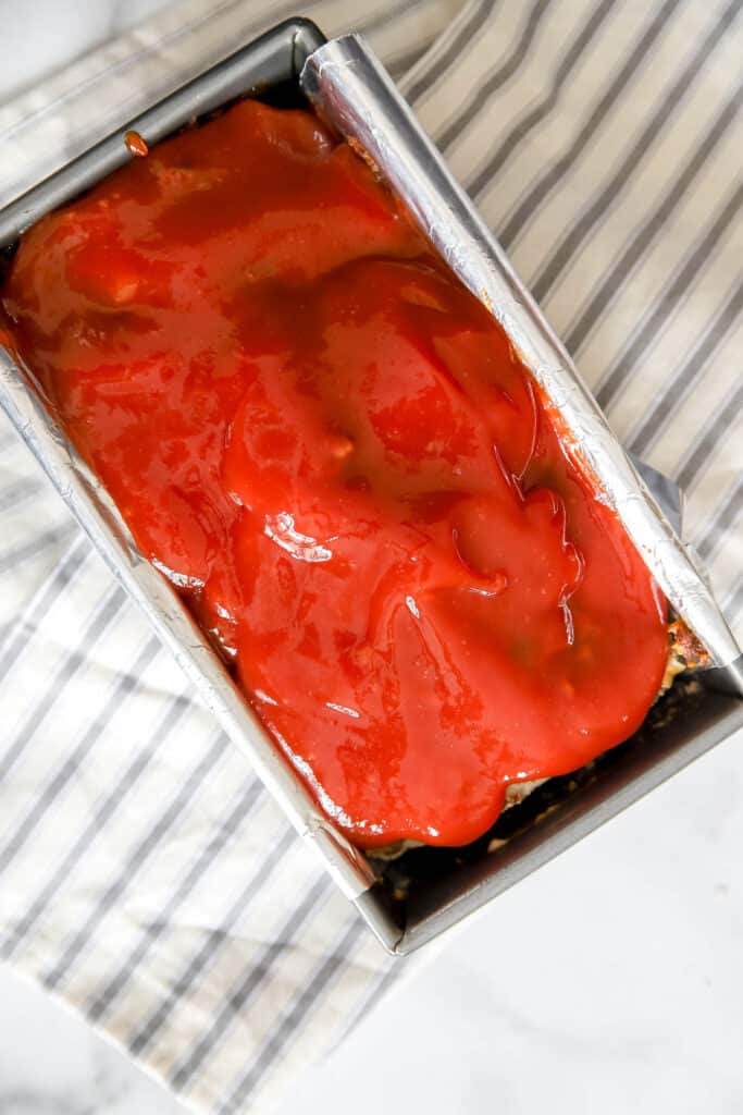 Add ketchup glaze for meatloaf recipe.